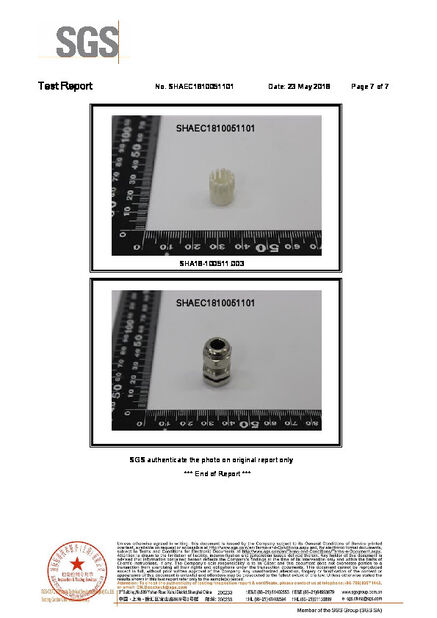 Κίνα ZHEJIANG HONGXIANG CONNECTOR MANUFACTURING CO.,LTD. Πιστοποιήσεις